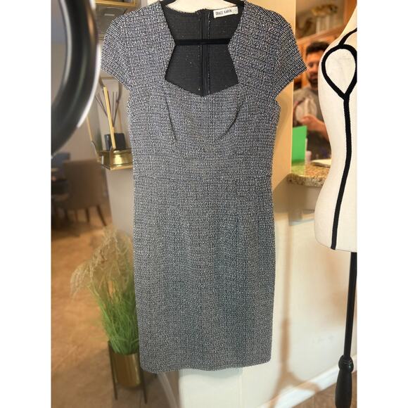 GRACE KARIN Vintage Tweed Defined Waist Hips-Wrapped Dress Gray Large - Picture 3 of 6